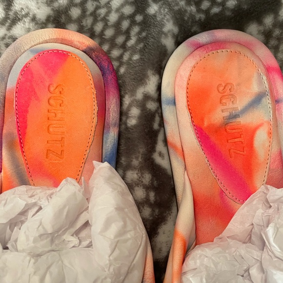 Schutz tie dye leather knot sandals - Picture 10 of 14